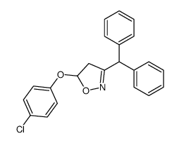 3-benzhydryl-5-(4-chlorophenoxy)-4,5-dihydro-1,2-oxazole结构式