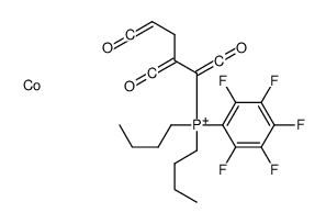 cobalt,dibutyl-[1,6-dioxo-3-(oxomethylidene)hexa-1,5-dien-2-yl]-(2,3,4,5,6-pentafluorophenyl)phosphanium结构式