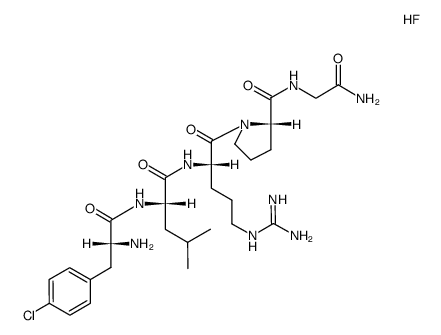 H-D-Cpa-Leu-Arg-Pro-Gly-NH2*2HF Structure