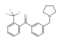 3'-PYRROLIDINOMETHYL-2-TRIFLUOROMETHYLBENZOPHENONE结构式