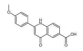 2-(4-methoxyphenyl)-4-oxo-1H-quinoline-6-carboxylic acid结构式