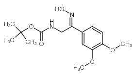 [2-(3,4-dimethoxy-phenyl)-2-hydroxyimino-ethyl]-carbamic acid tert-butyl ester Structure