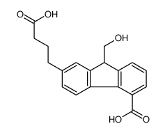 7-(3-carboxypropyl)-9-(hydroxymethyl)-9H-fluorene-4-carboxylic acid Structure