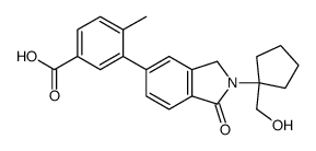 3-[2-(1-hydroxymethylcyclopentyl)-1-oxo-2,3-dihydroisoindol-5-yl]-4-methylbenzoic acid结构式