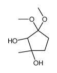 (1S,2R)-3,3-dimethoxy-1-methylcyclopentane-1,2-diol结构式
