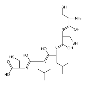 (2R)-2-[[(2S)-2-[[(2S)-2-[[(2R)-2-[[(2R)-2-amino-3-sulfanylpropanoyl]amino]-3-sulfanylpropanoyl]amino]-4-methylpentanoyl]amino]-4-methylpentanoyl]amino]-3-sulfanylpropanoic acid结构式