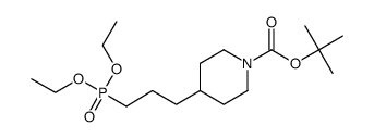 4-[3-(diethoxyphosphoryl)propyl]piperidine-1-carboxylic acid tert-butyl ester结构式