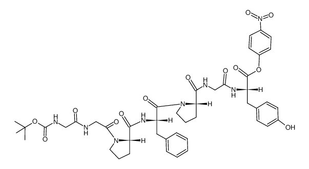 Boc-Gly-Gly-Pro-Phe-Pro-Gly-Tyr-O-pnp Structure