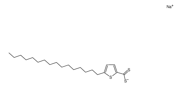 sodium 5-hexadecyl-2-thiophenedithiocarboxylate结构式