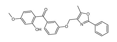 (2-hydroxy-4-methoxyphenyl){3-[(5-methyl-2-phenyl-1,3-oxazol-4-yl)methoxy]phenyl}methanone Structure