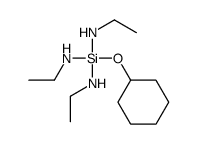 N-[cyclohexyloxy-bis(ethylamino)silyl]ethanamine结构式