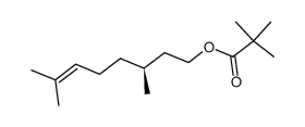 2,2-dimethyl-propionic acid (3S)-3,7-dimethyl-oct-6-enyl ester Structure