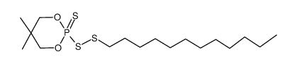1-[(5,5-dimethyl-2-thioxo-1,3,2-dioxaphosphorinan-2-yl)disulfanyl]dodecane结构式