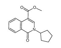 methyl 2-cyclopentyl-1-oxo-1,2-dihydroisoquinoline-4-carboxylate结构式