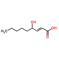 trans-4-Hydroxy-2-nonenoic acid结构式