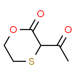 1,4-Oxathian-2-one, 3-acetyl- (9CI) structure