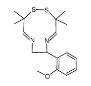 3,3,10,10-tetramethyl-1,2-dithia-7-(2-methoxyphenyl)-5,8-diazacyclodeca-4,8-diene Structure