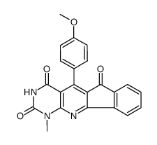 5-(4-methoxyphenyl)-1-methyl-1H-indeno[2',1':5,6]pyrido[2,3-d]pyrimidine-2,4,6(3H)-trione结构式