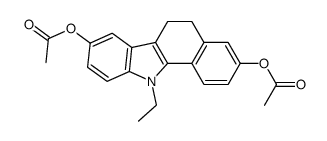 3,8-diacetoxy-11-ethyl-6,11-dihydro-5H-benzocarbazole结构式