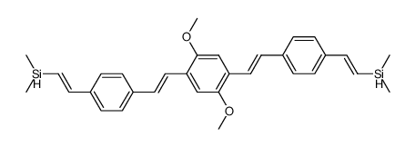 1,4-bis-{4-[β-(dimethylsilanyl)vinyl]styryl}-2,5-dimethoxybenzene结构式
