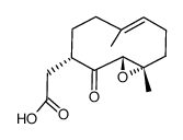 ((E)-(1S,3S,10S)-6,10-Dimethyl-2-oxo-11-oxa-bicyclo[8.1.0]undec-6-en-3-yl)-acetic acid Structure