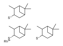 rhodium(3+) 2,6,6-trimethylbicyclo[3.1.1]heptane-3-thiolate structure