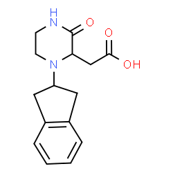 (1-Indan-2-yl-3-oxo-piperazin-2-yl)-acetic acid Structure