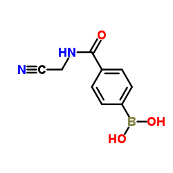 4-氰甲基氨基甲酰基苯硼酸结构式