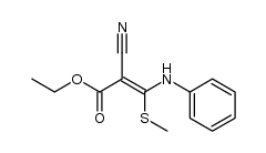 ethyl 2-cyano-3-methylthio-3-phenylaminoacrylate Structure