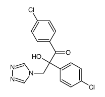 1,2-bis(4-chlorophenyl)-2-hydroxy-3-(1,2,4-triazol-4-yl)propan-1-one结构式