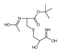 N-乙酰基-S-(3-氨基-2-羟基-3-氧丙基)-L-半胱氨酸-1,1-二甲基乙基酯结构式