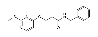 4-(N-benzylcarbamoylethoxy)-2-methylthiopyrimidine Structure