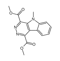 1,4-dicarbomethoxy-5-methyl-5H-pyridazino<4,5-b>indole结构式