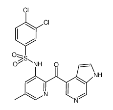 3,4-dichloro-N-[5-methyl-2-(1H-pyrrolo[2,3-c]pyridine-4-carbonyl)-pyridin-3-yl]-benzenesulfonamide Structure