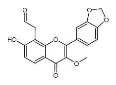 (2-benzo[1,3]dioxol-5-yl-7-hydroxy-3-methoxy-4-oxo-4H-chromen-8-yl)-acetaldehyde Structure
