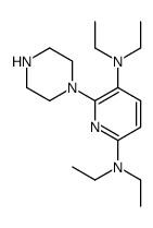 2-N,2-N,5-N,5-N-tetraethyl-6-piperazin-1-ylpyridine-2,5-diamine结构式