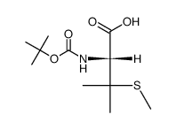 (tert-butyloxycarbonyl)-S-methyl-L-penicillamine Structure
