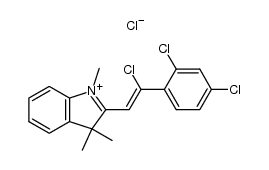 1,3,3-trimethyl-2-(α-chloro-2,4-dichlorostyryl)indolenium chloride Structure