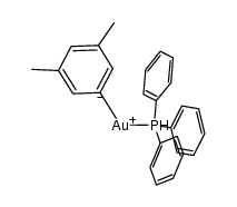 (3,5-dimethylphenyl)(triphenyl-λ5-phosphanyl)gold结构式