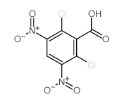 Benzoic acid,2,6-dichloro-3,5-dinitro- Structure