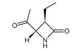 2-Azetidinone, 4-acetyl-3-ethyl-, (3R-trans)- (9CI) Structure