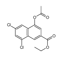 Ethyl 4-acetoxy-6,8-dichloro-2-naphthoate结构式