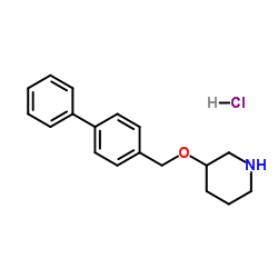 3-(4-Biphenylylmethoxy)piperidine hydrochloride (1:1) Structure