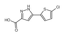 5-(5-CHLORO-THIOPHEN-2-YL)-2H-PYRAZOLE-3-CARBOXYLIC ACID Structure