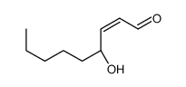 (4R)-4-hydroxynon-2-enal结构式