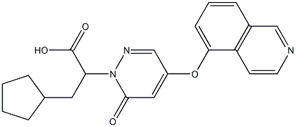 3-cyclopentyl-2-(4-(isoquinolin-5-yloxy)-6-oxopyridazin-1(6H)-yl)propanoic acid结构式
