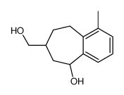 7-(Hydroxymethyl)-1-methyl-6,7,8,9-tetrahydro-5H-benzo[7]annulen- 5-ol结构式