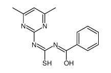 N-[(4,6-dimethylpyrimidin-2-yl)carbamothioyl]benzamide structure