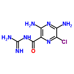 3,5-Diamino-N-(15N2)carbamimidoyl-6-chloro-2-pyrazine(15N)carboxamide结构式