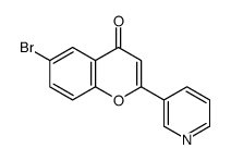 6-bromo-2-pyridin-3-ylchromen-4-one Structure